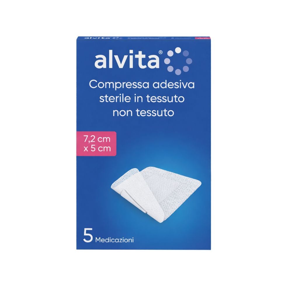 Alvita Compressa Adesiva Sterile in TNT 7,2 x 5cm, 5 medicazioni — confronto prezzi
