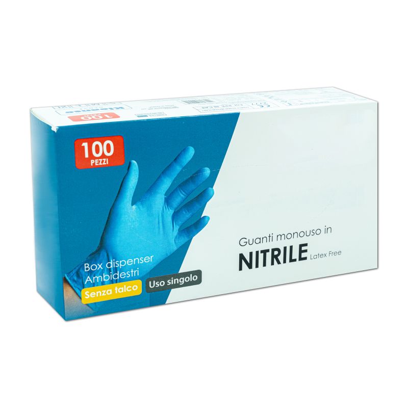 100 Guanti In Nitrile Senza Polvere Taglia M