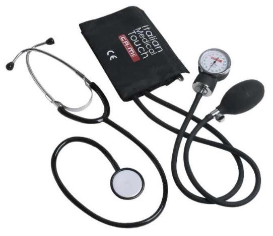 Sfigmomanometro aneroide con stetoscopio a-100