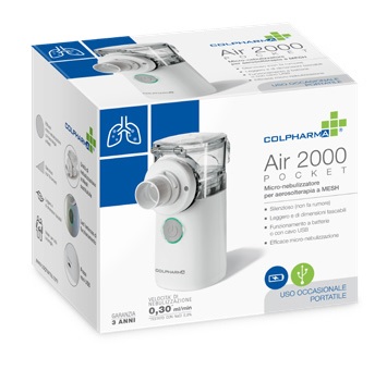 Colpharma Air 2000 Pocket Micro-Nebulizzatore per Aerosolterapia a MESH