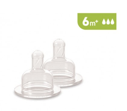 J BIMBI TETTARELLA in SILICONE Livello 3 FLUSSO VELOCE 2pz