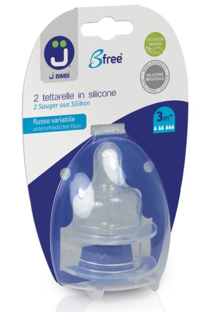 J BIMBI B-FREE 2 Tettarelle in Silicone flusso variabile