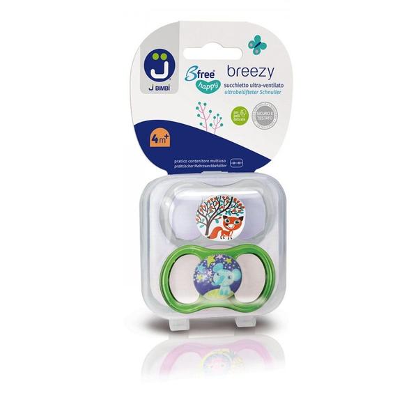 J bimbi b free breezy happy 4+ m 2 succhietti in silicone trasparente/viola — confronto prezzi