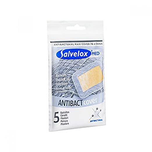 Salvelox Med Antibact Cover Cerotti 76mm x 54mm 5 pz Cerotto