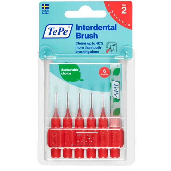 TePe Original Rosso Scovolino Per Pulizia Interdentale Misura ISO 2 filo 0,5 mm 6 Pezzi — confronto prezzi