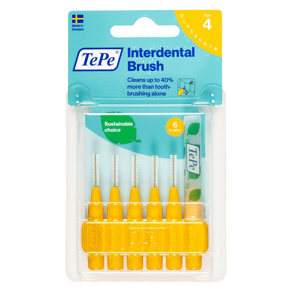 TePe Original Giallo Scovolino Per Pulizia Interdentale Misura ISO 4 filo 0,7 mm 6 Pezzi — confronto prezzi