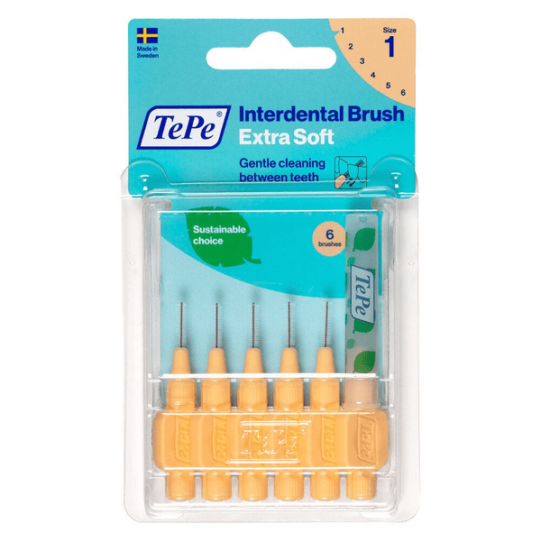 TePe Extra Soft Arancione Scovolino Interdentale ISO 1 0,45 mm 6 Pezzi Setole Morbide Gengive Sensibili — confronto prezzi