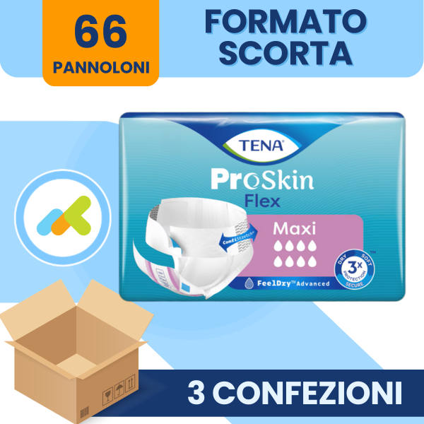 Tena - Tena Flex Maxi: Pannoloni A Cintura Ad Alta Assorbenza Per Incontinenza Grave Xl Box — confronto prezzi