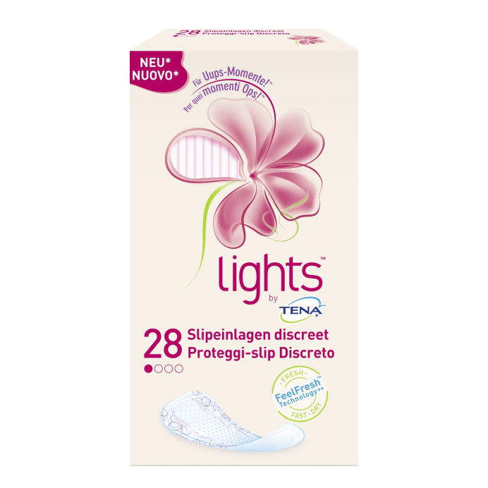 TENA Lights Sensitive Discreto, proteggi-slip discreto 28 pz Assorbenti