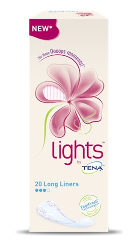 Salvaslip lungo lights by tena long 20 pezzi