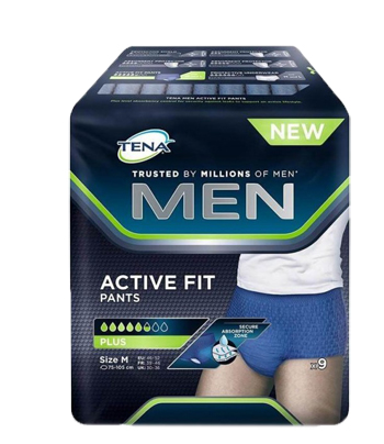 Pull up uomo tena men pants active fit m 9 pezzi