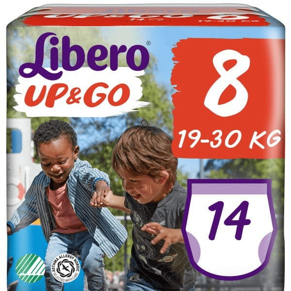 Libero Up&Go Taglia 8 19 - 30 KG 14 Pannolini
