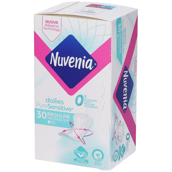 Nuvenia Pure Sensitive Proteggi Slip 30 Assorbenti Pantyliner Delicati 0 % Allergeni Pelli Sensibili
