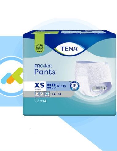 Tena - Tena Pants Plus | Mutandine Assorbenti Monouso | Alta Assorbenza | 14 Pezzi Xs Cf 14 Pezzi