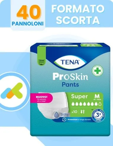 Tena - Tena Pants Super Mutandine Assorbenti Monouso 10 Pezzi M Cf 10 Pezzi