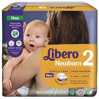Libero newborn pannolino per bambino taglia 2 3-6 34 pezzi — confronto prezzi