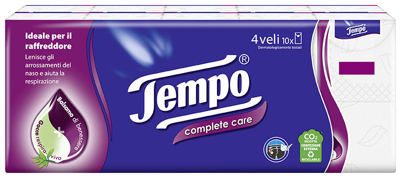 Tempo® Fazzoletti Complete Care 10x9 pz Salviette