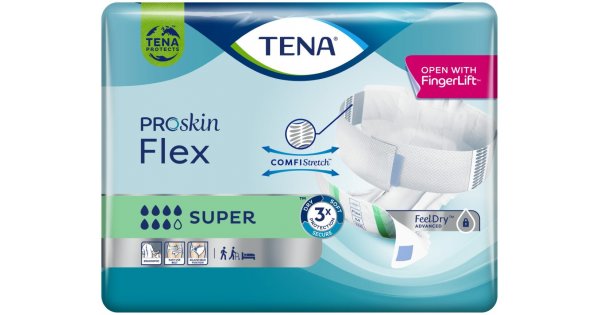 Pannolone per incontinenza tena flex super medium 30 pezzi