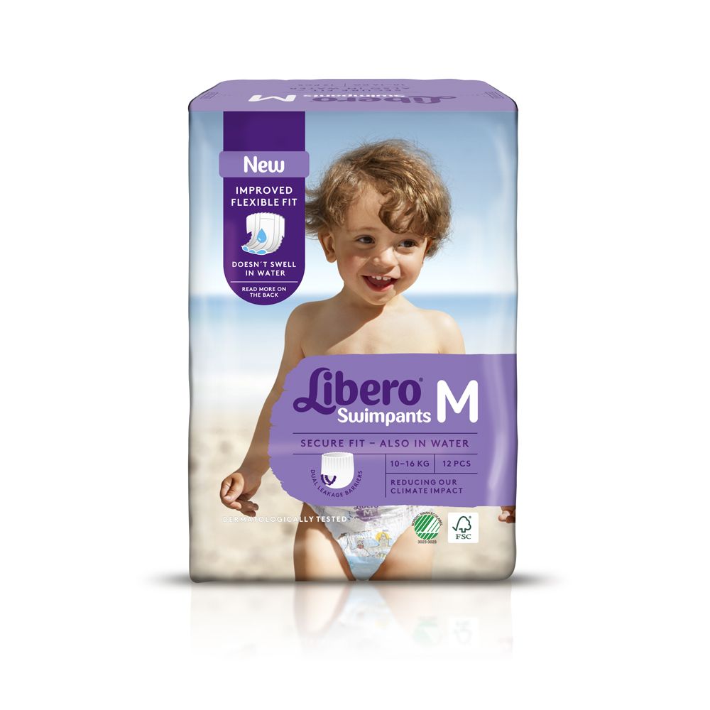 Libero Swimpants Pannolini Resistenti all´Acqua Taglia M - 10/16 kg 12 pz