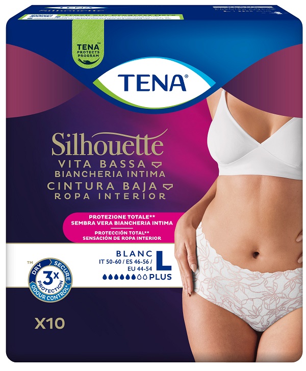 TENA Silhouette Blanc, mutandine assorbenti a vita bassa L 10 St — confronto prezzi