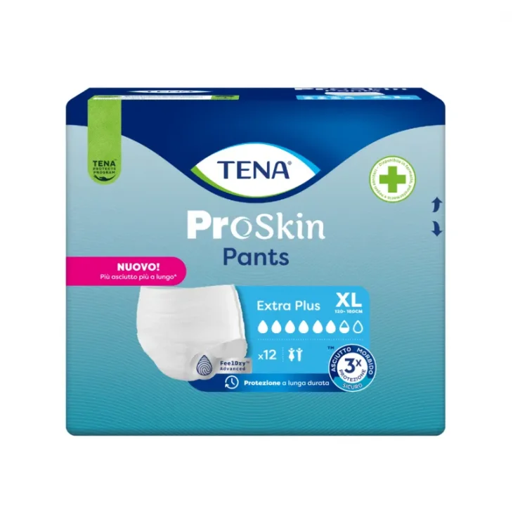 TENA Pants Extra-Plus XL, mutandine assorbenti per incontinenza 12 pz Pannolini