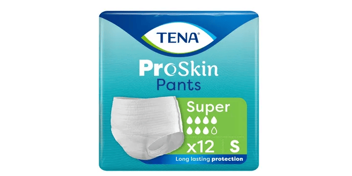 Tena Pants Super S 12 Pezzi Pannoloni a Mutandina per Incontinenza con Alta Assorbenza
