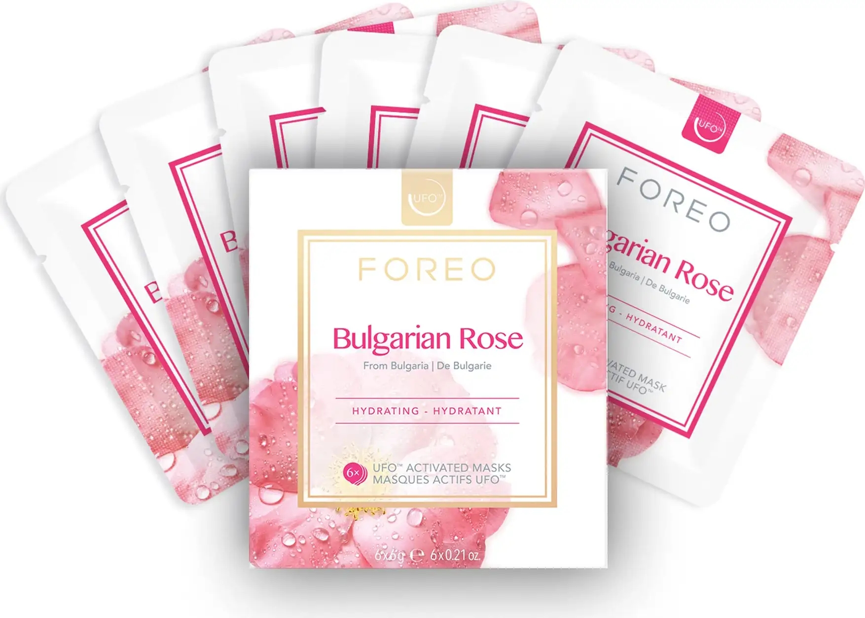 Foreo Bulgarian Rose Ufo Activated Masks Maschere Idratanti 6 X 6 Grammi