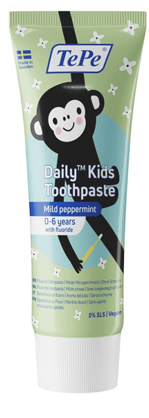TePe Daily Kids Dentifricio Delicato Per Bambini 0-6 anni 75 ml