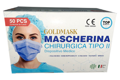 Goldmask Mascherina Chirurgica Tipo 2 50 Pezzi