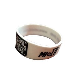 Mioid Bracciale Salvavita in Silicone con QR Code Bianco S - Helpcodelife Srl