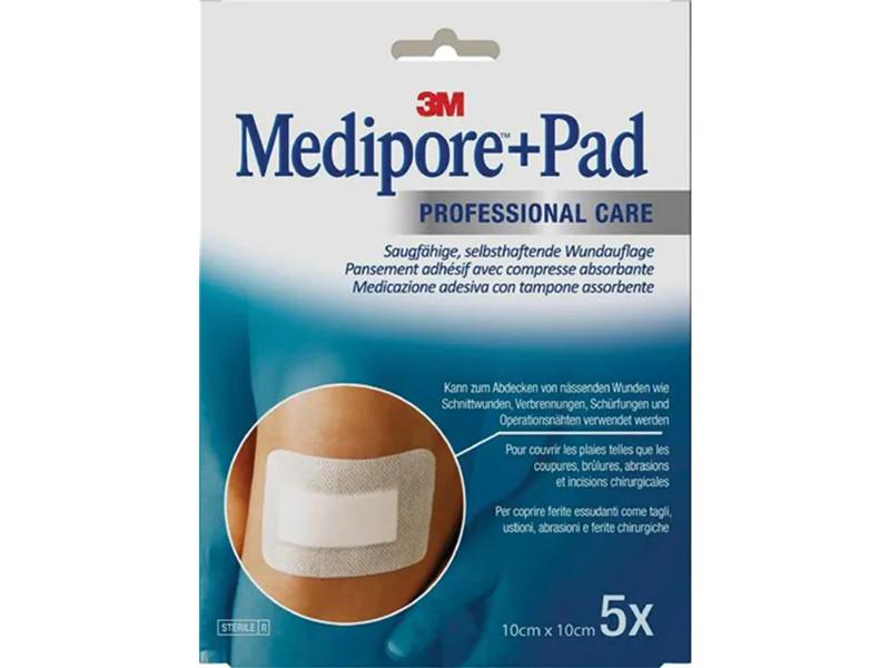 Medipore+Pad Medicazione Sterile 10x10 cm 5 Pezzi