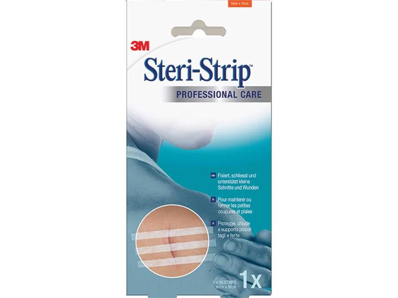 3M Steristrip Cerotto Sterile Per Sutura Piccole Ferite 6x100 mm 10 Pezzi