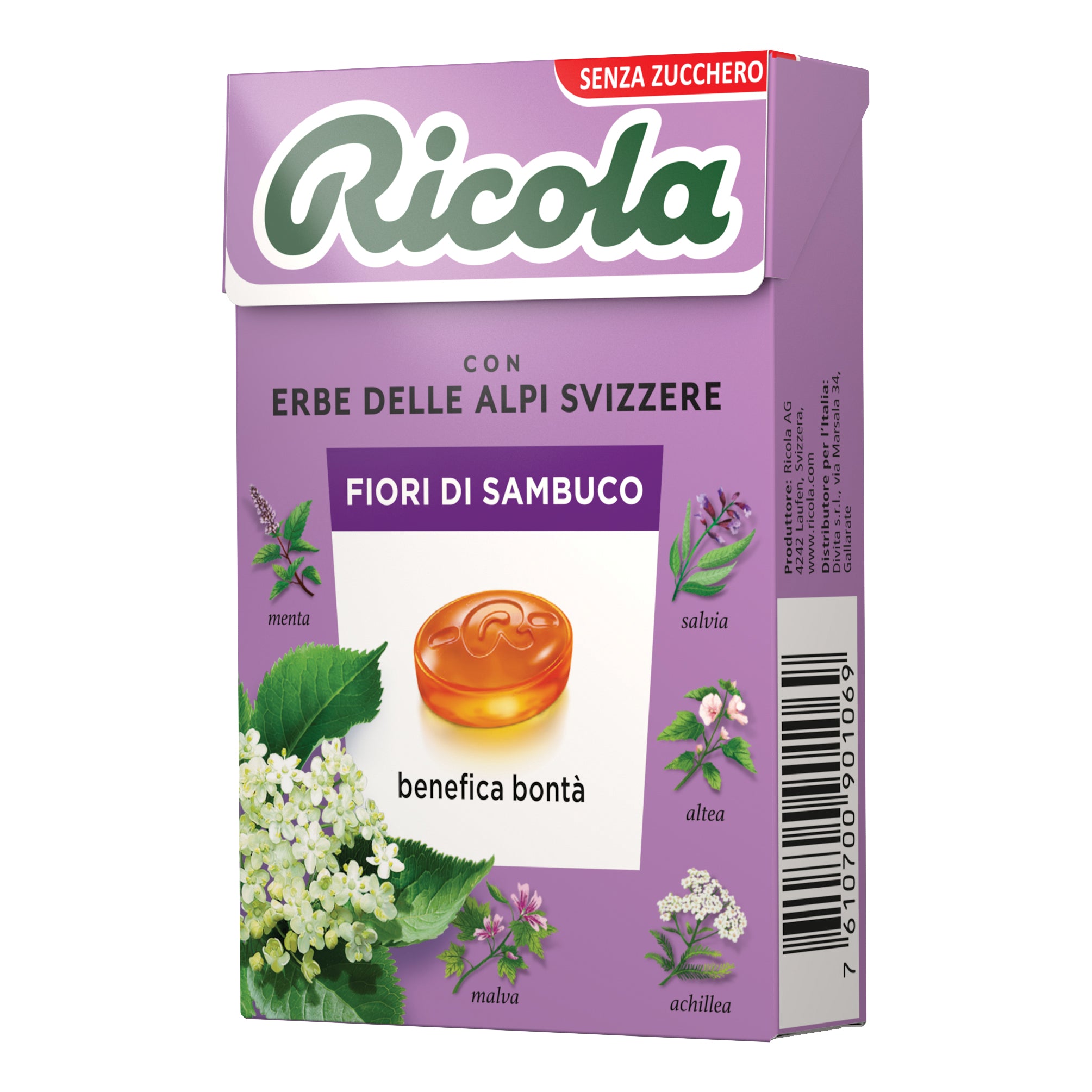 Ricola fiori di sambuco senza zucchero 50 g