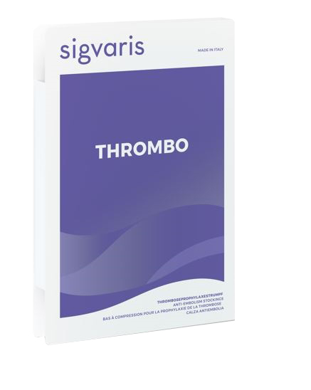 Sigvaris Thrombo AD Gambaletto Antiembolia Ambidestro Punta Aperta Colore Bianco Taglia 3 S Corto
