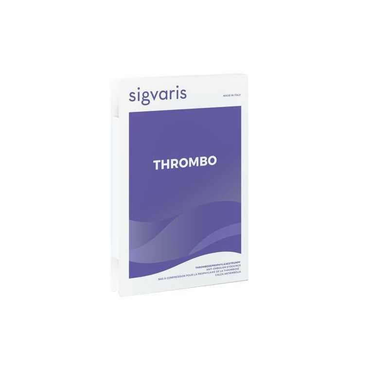Sigvaris thrombo monocollant corto punta aperta bianco l
