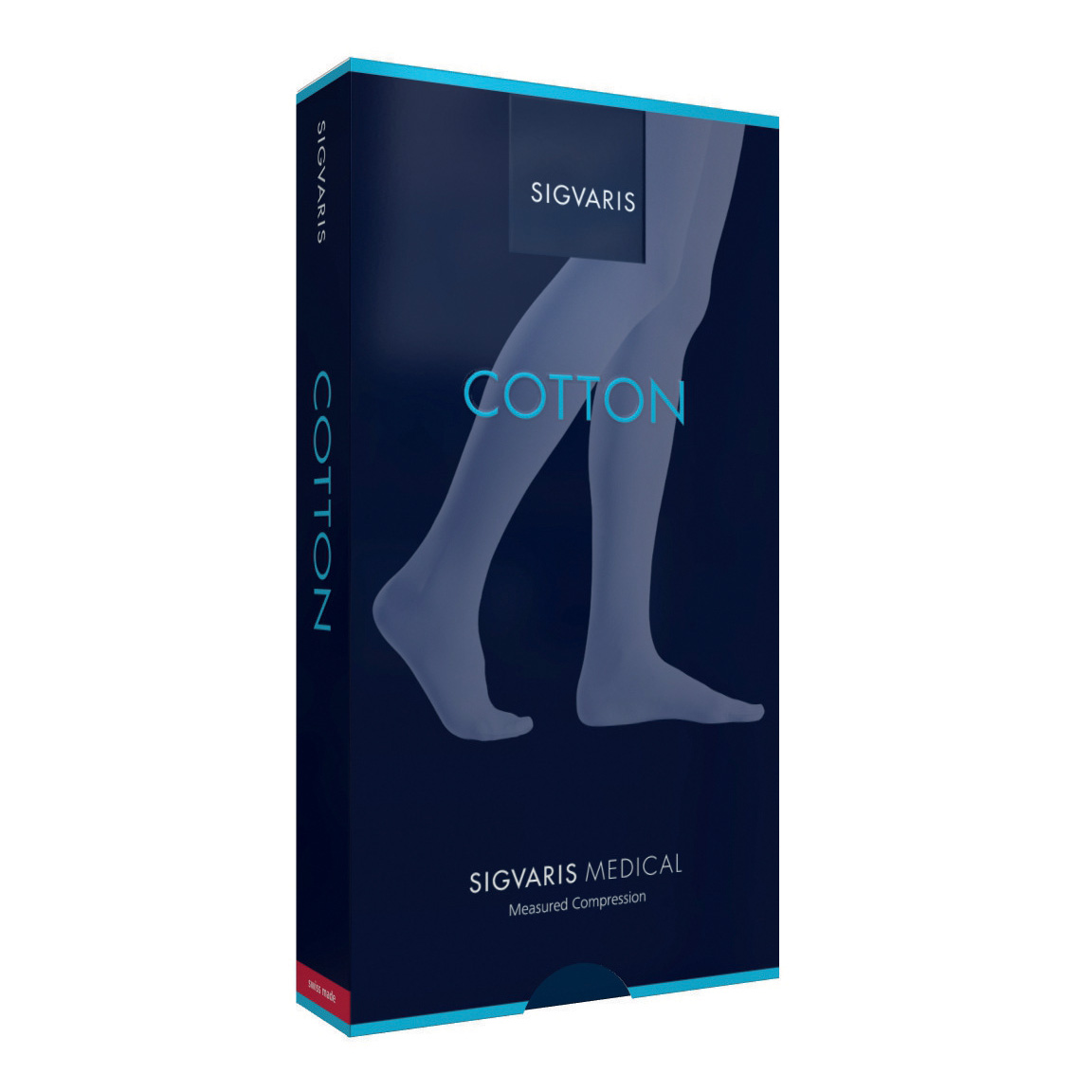 Sigvaris cotton med ccl2 monocollant sinistro lungo nature punta aperta s