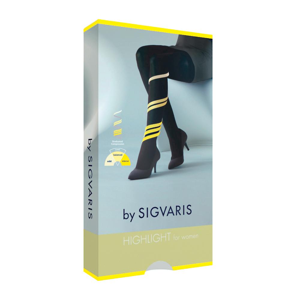 Sigvaris highlight women collant lungo punta chiusa black s