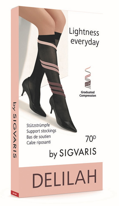 Sigvaris Delilah 70 Denari Flat Gambaletto Colore Mauve Taglia 1