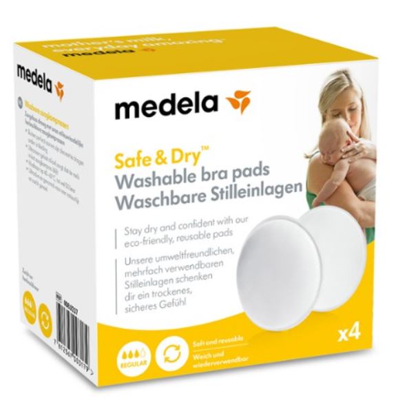 Safe &amp; dry coppetta assorbilatte lavabile 4 pezzi