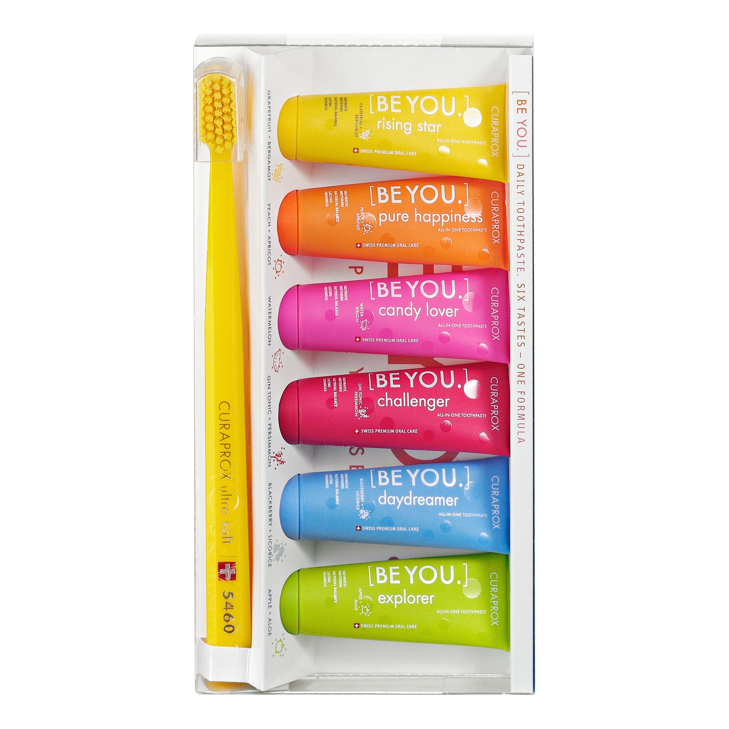 Curaprox Be You Mixed Set | Set 6 Dentifrici e Spazzolino | 6x10 ml