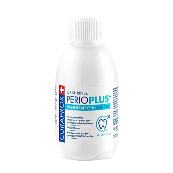 Curaprox PerioPlus+ Regenerate Collutorio con Clorexidina 0.09% e Acido Ialuronico 200ml