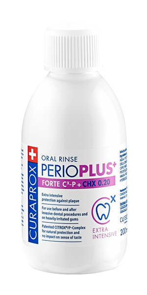 Curaprox PerioPlus Forte 0.20% Collutorio con Clorexidina e Citrox 200 ml