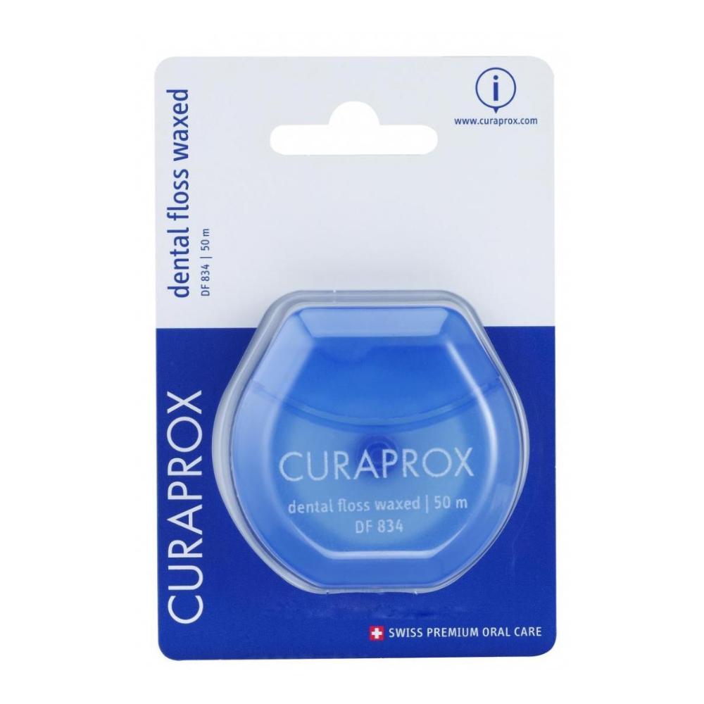 Curaprox Filo Interdentale DF 834 Cerato Sapore Menta, 50 Metri
