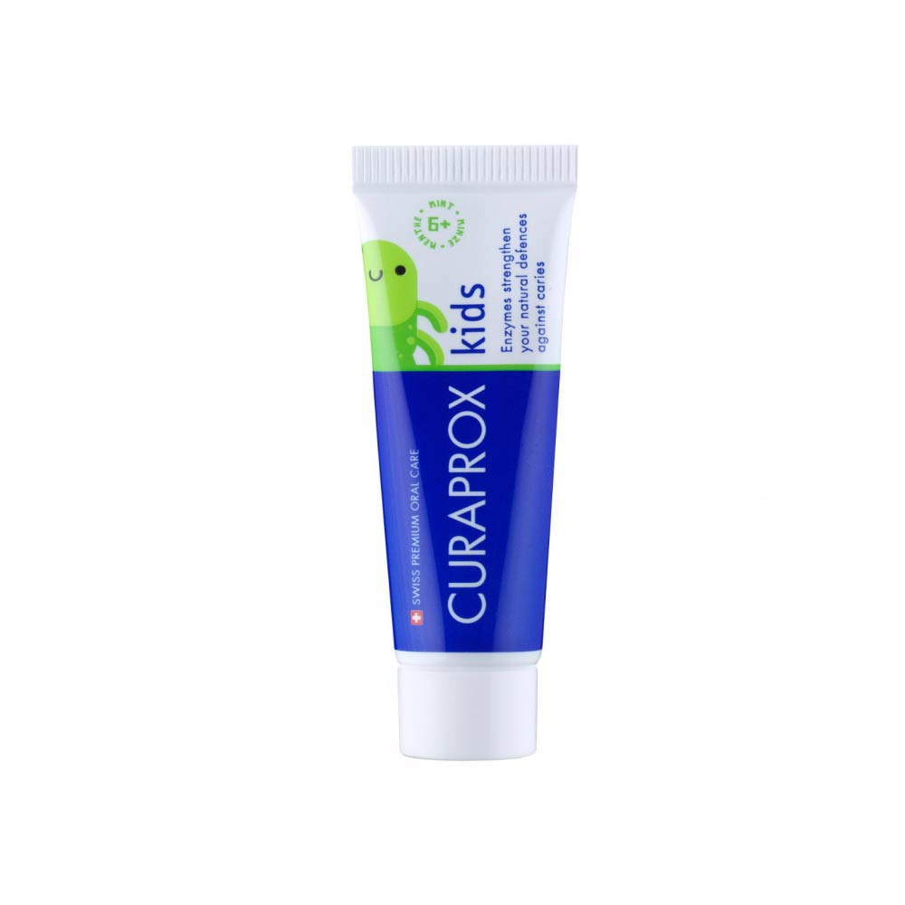 Curaprox Dentifricio Kids Menta dai 6 Anni 1450ppm Formato Viaggio, 10ml