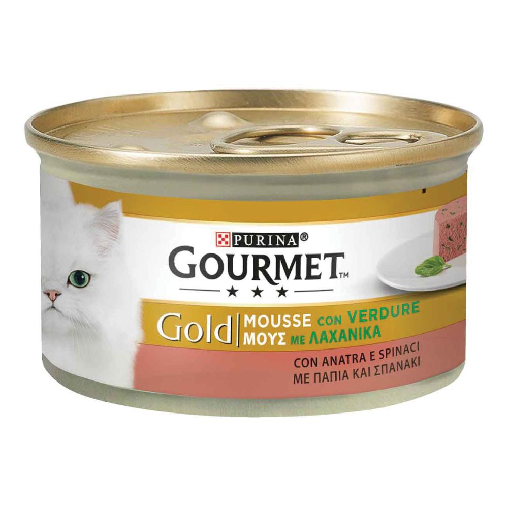 NESTLE' PURINA GOURMET GATTO GOLD MOUSSE ANATRA VERDURE 85GR (lattina) — confronto prezzi