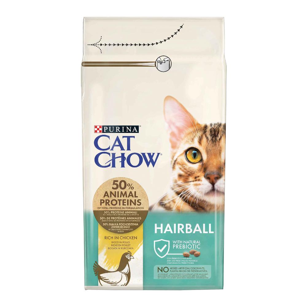 NESTLE' PURINA CAT CHOW GATTO HAIRBALL CONTROL ADULT POLLO 1,5KG