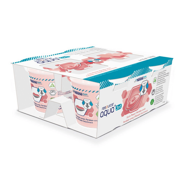 Resource Aqua+ 3in1 Pesca Bevanda Gelificata Con Fibre 4x125 g