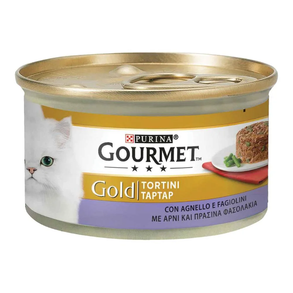 NESTLE' PURINA GOURMET GATTO GOLD TORTINI AGNELLO FAGIOLINI 85GR (lattina)