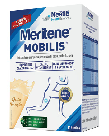 Meritene Mobilis Integratore per Ossa e Articolazioni Gusto Vaniglia 10 Bustine