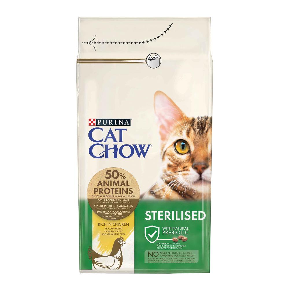 Cat Chow Sterilized Gatto Crocchette Ricche in Pollo, 1,5 kg